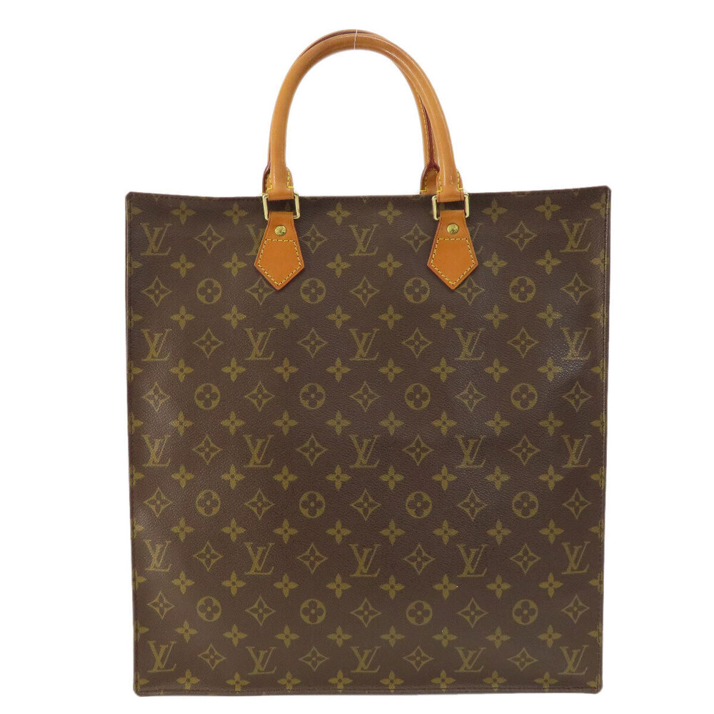 Louis Vuitton Monogram Tote Canvas Sac Bag Plat Brown